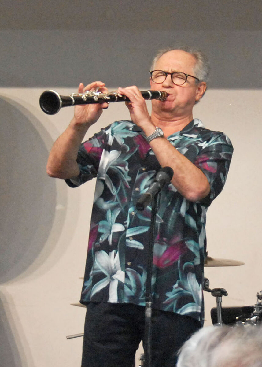 Tim Asson playing clarinet