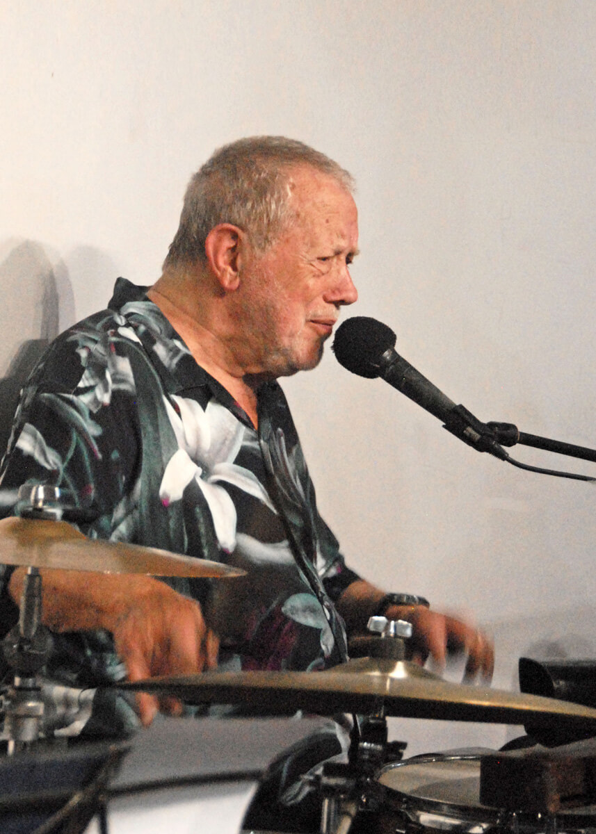 Tony Scriven playing drums
